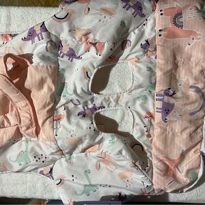 Adorable Pink Dinosaur shopping cart cover